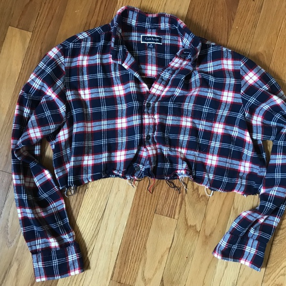 Cropped Boyfriend Flannel - Picture 1 of 2